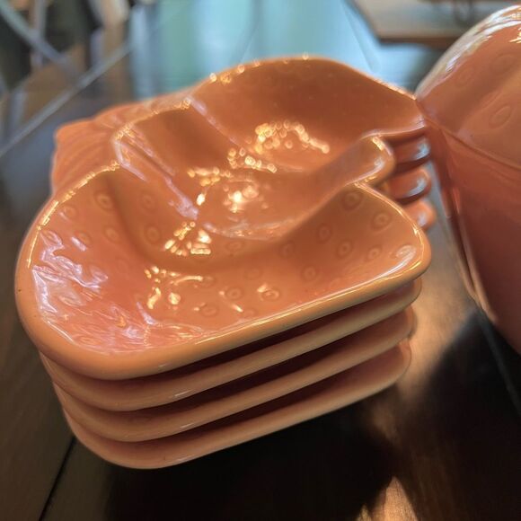 Vtg MCM CALIFORNIA CA Pottery 1940s Belmar Pink Strawberry Lazy Susan Party
Dish - Picture 14 of 16